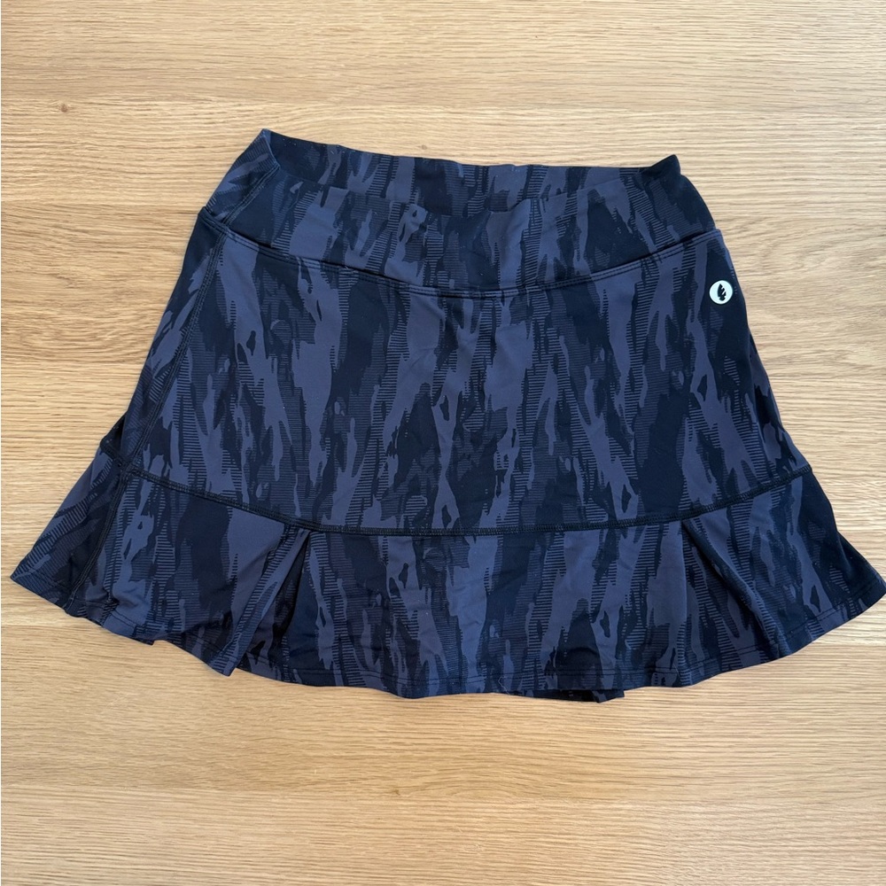 Dona Jo Black Patterned Tennis/Pickleball Skirt